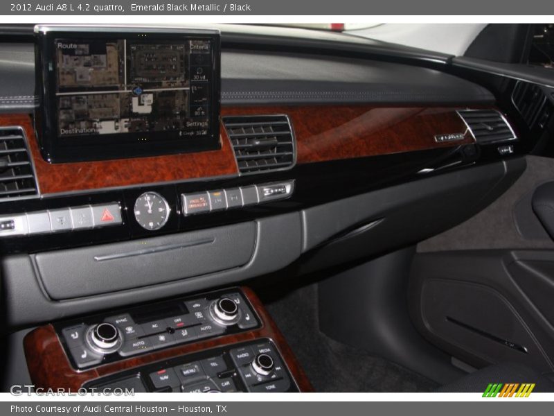 Emerald Black Metallic / Black 2012 Audi A8 L 4.2 quattro