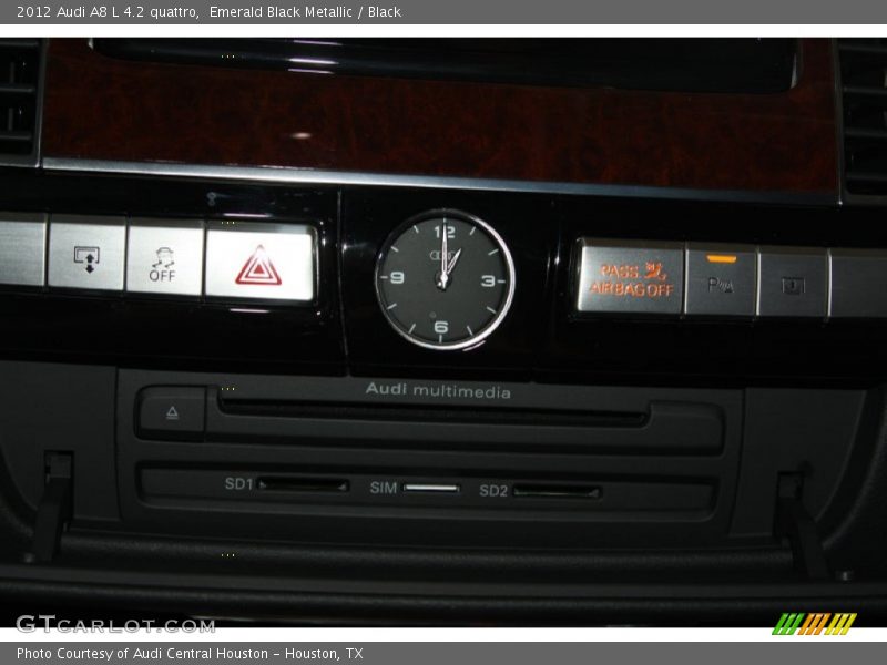 Emerald Black Metallic / Black 2012 Audi A8 L 4.2 quattro