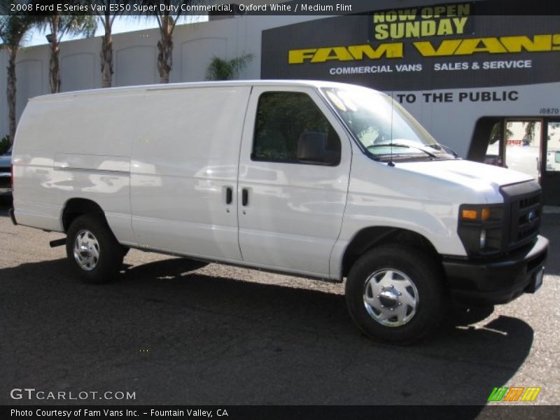 Oxford White / Medium Flint 2008 Ford E Series Van E350 Super Duty Commericial