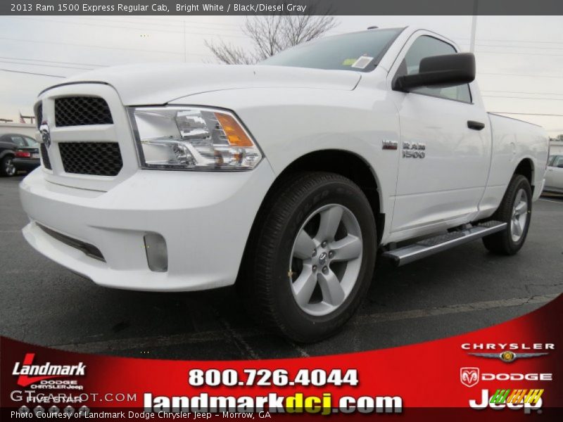 Bright White / Black/Diesel Gray 2013 Ram 1500 Express Regular Cab