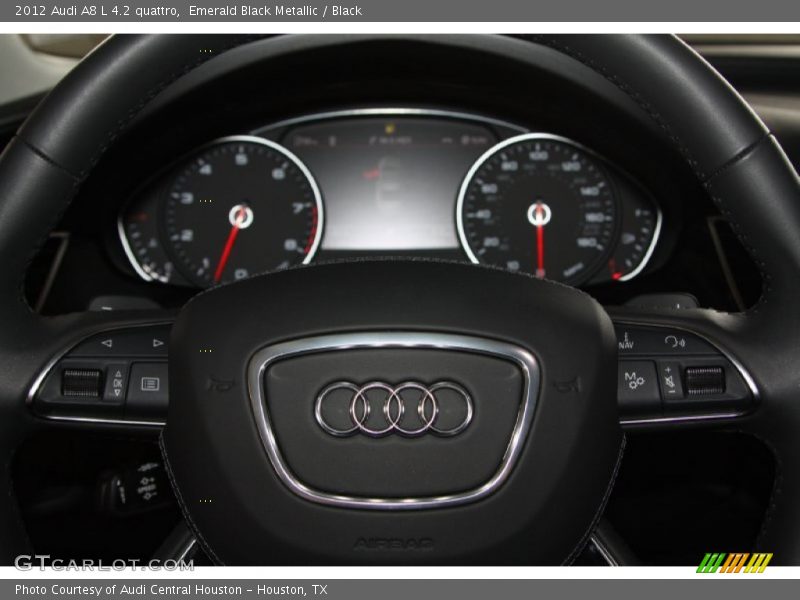 Emerald Black Metallic / Black 2012 Audi A8 L 4.2 quattro