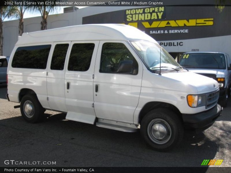 Oxford White / Medium Graphite 2002 Ford E Series Van E250 Wheelchair Access Conversion