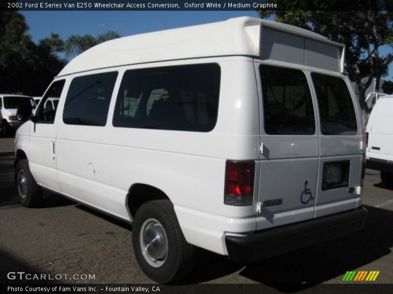 Oxford White / Medium Graphite 2002 Ford E Series Van E250 Wheelchair Access Conversion