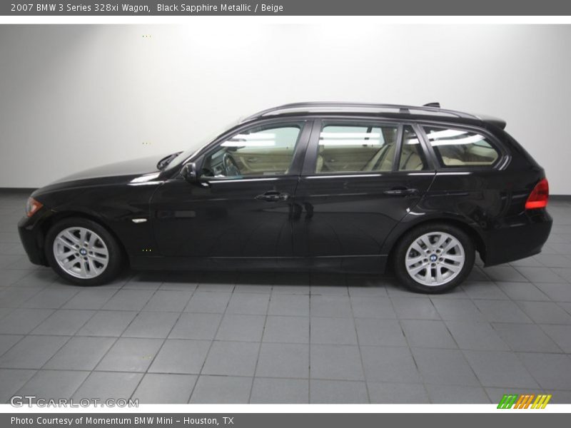Black Sapphire Metallic / Beige 2007 BMW 3 Series 328xi Wagon