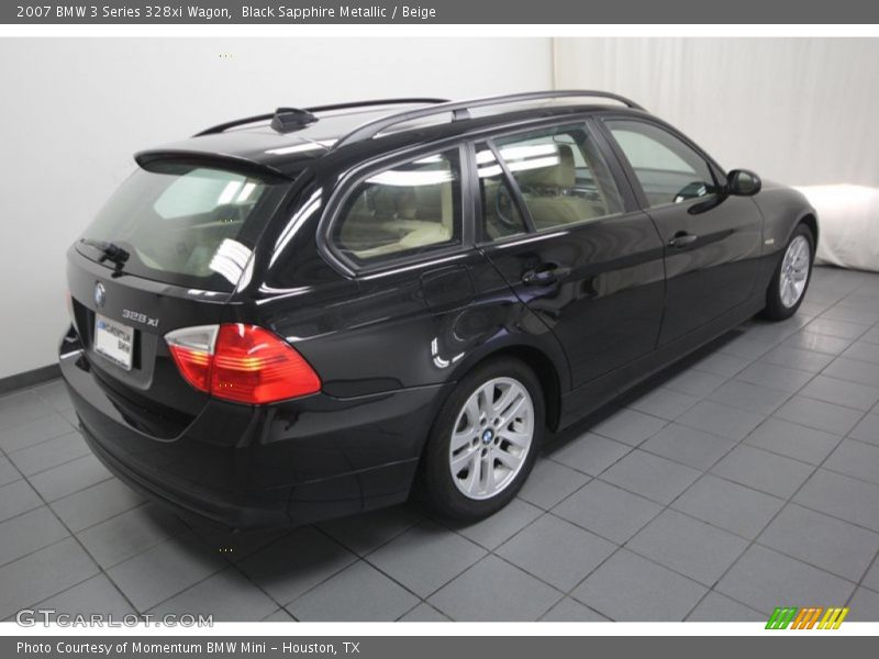 Black Sapphire Metallic / Beige 2007 BMW 3 Series 328xi Wagon