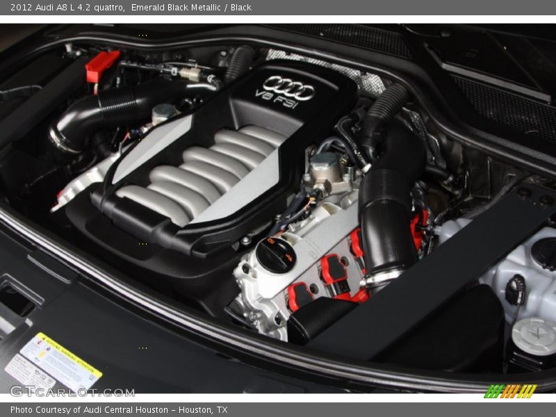 Emerald Black Metallic / Black 2012 Audi A8 L 4.2 quattro