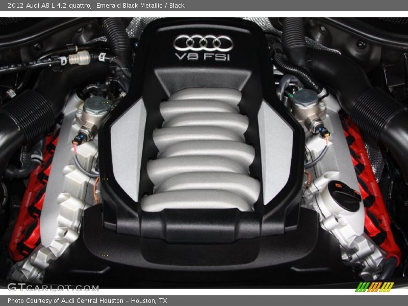 Emerald Black Metallic / Black 2012 Audi A8 L 4.2 quattro
