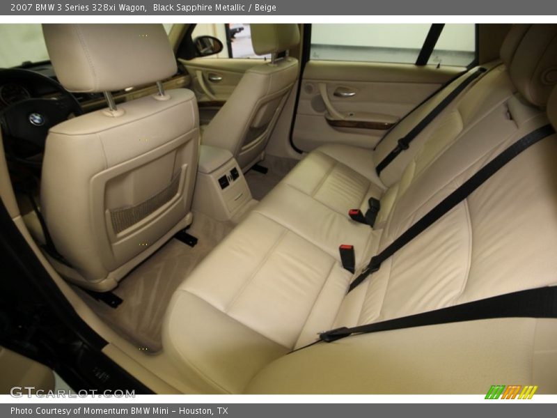 Black Sapphire Metallic / Beige 2007 BMW 3 Series 328xi Wagon