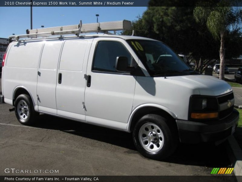 Summit White / Medium Pewter 2010 Chevrolet Express 1500 Work Van
