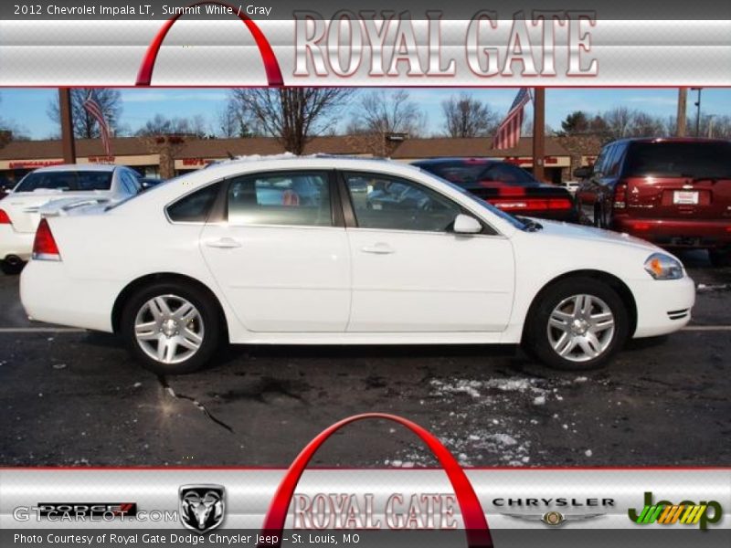 Summit White / Gray 2012 Chevrolet Impala LT