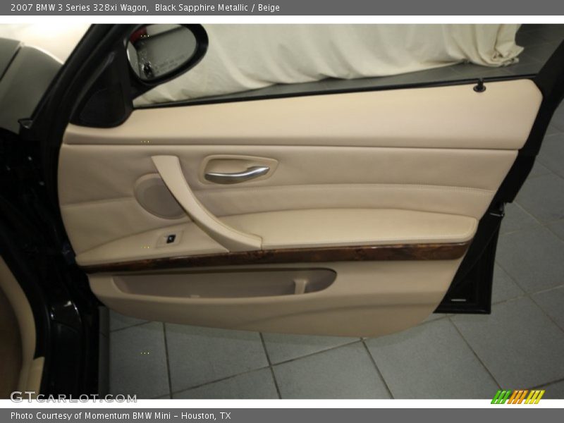Black Sapphire Metallic / Beige 2007 BMW 3 Series 328xi Wagon