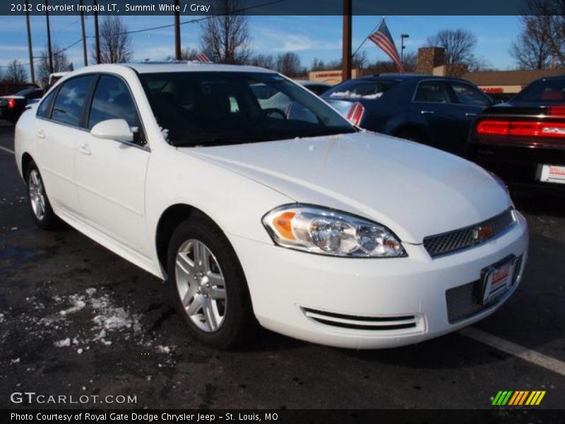 Summit White / Gray 2012 Chevrolet Impala LT