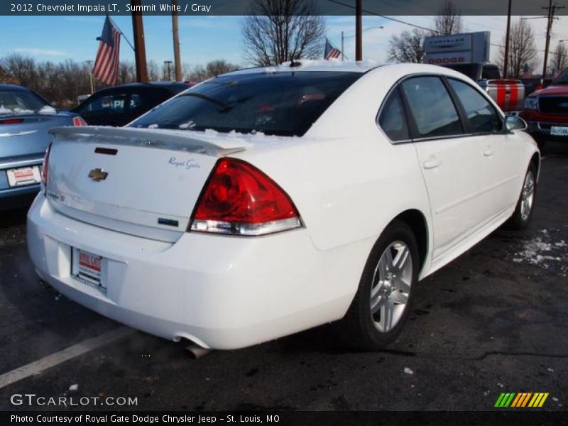 Summit White / Gray 2012 Chevrolet Impala LT