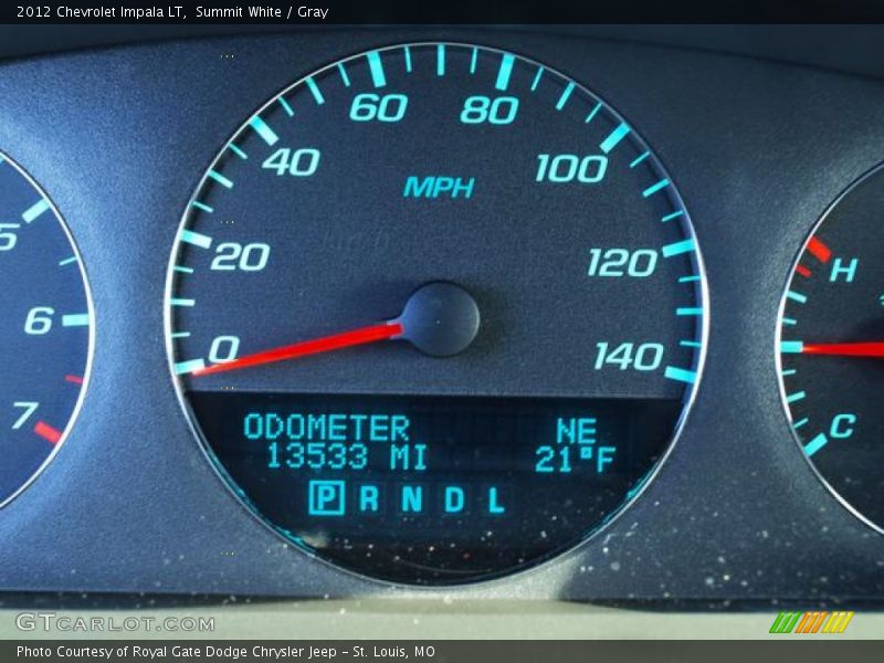 Summit White / Gray 2012 Chevrolet Impala LT