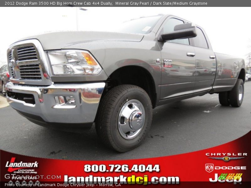 Mineral Gray Pearl / Dark Slate/Medium Graystone 2012 Dodge Ram 3500 HD Big Horn Crew Cab 4x4 Dually