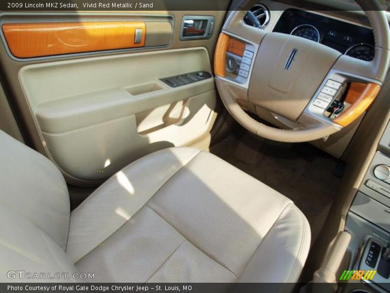 Vivid Red Metallic / Sand 2009 Lincoln MKZ Sedan
