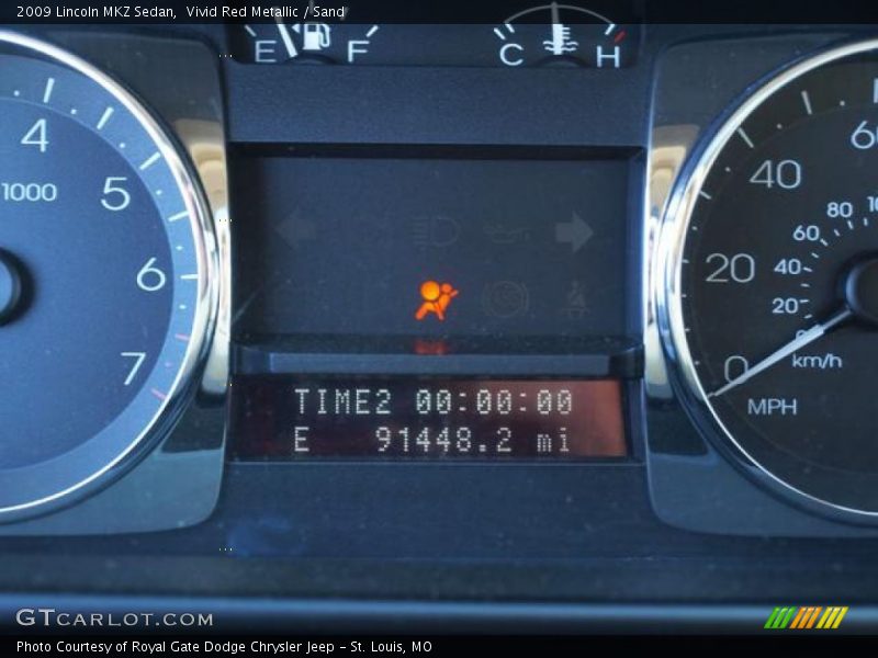 Vivid Red Metallic / Sand 2009 Lincoln MKZ Sedan