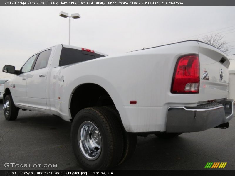 Bright White / Dark Slate/Medium Graystone 2012 Dodge Ram 3500 HD Big Horn Crew Cab 4x4 Dually