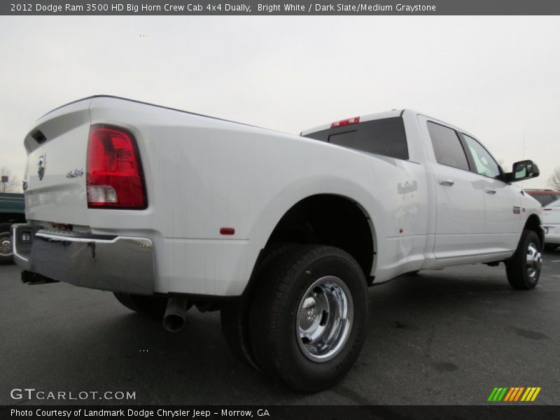 Bright White / Dark Slate/Medium Graystone 2012 Dodge Ram 3500 HD Big Horn Crew Cab 4x4 Dually