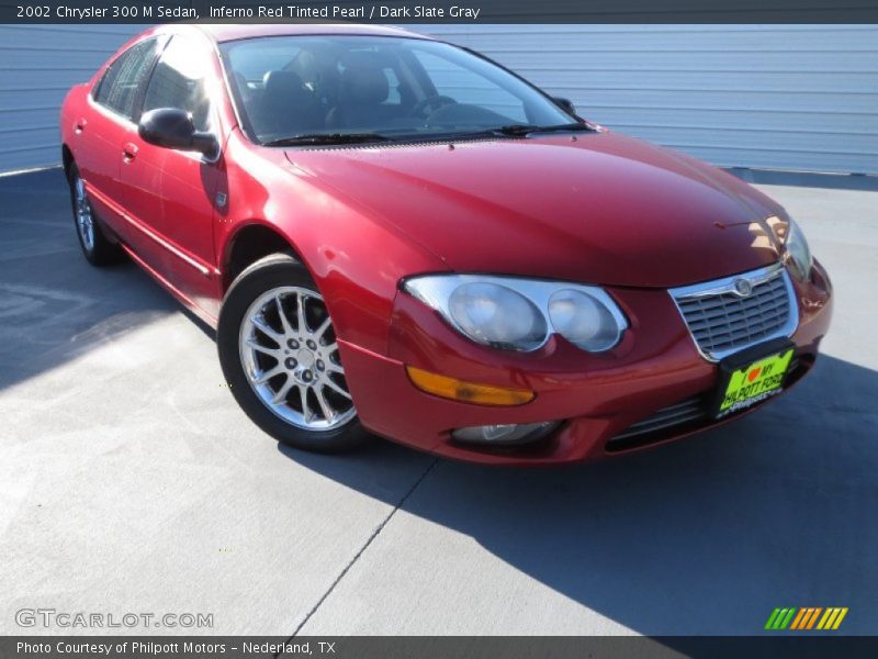 Inferno Red Tinted Pearl / Dark Slate Gray 2002 Chrysler 300 M Sedan