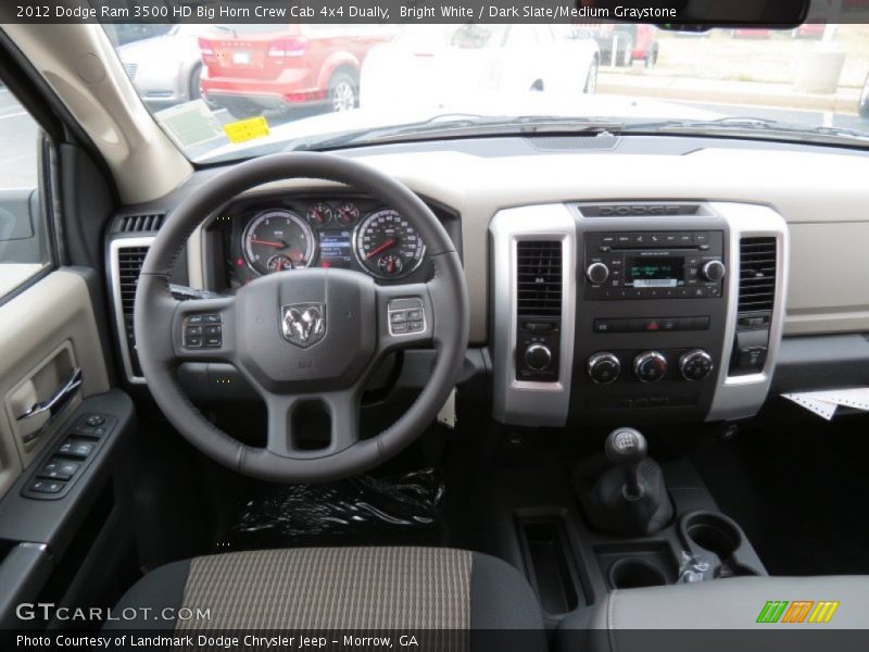 Bright White / Dark Slate/Medium Graystone 2012 Dodge Ram 3500 HD Big Horn Crew Cab 4x4 Dually