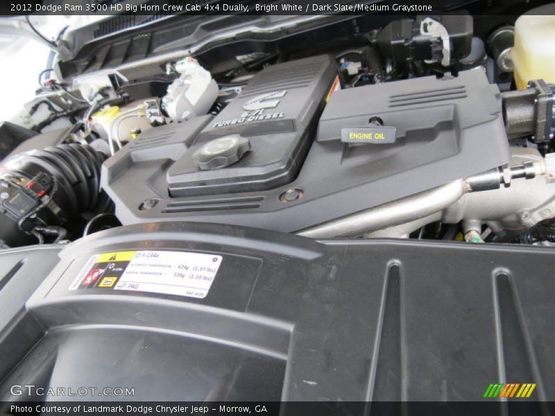 Bright White / Dark Slate/Medium Graystone 2012 Dodge Ram 3500 HD Big Horn Crew Cab 4x4 Dually