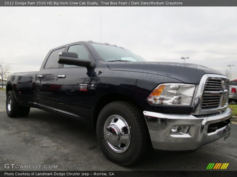True Blue Pearl / Dark Slate/Medium Graystone 2012 Dodge Ram 3500 HD Big Horn Crew Cab Dually