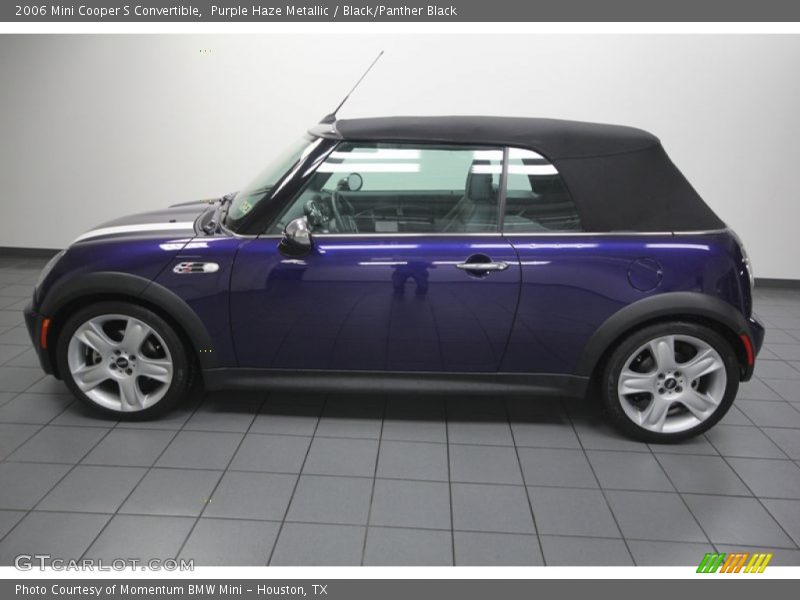 Purple Haze Metallic / Black/Panther Black 2006 Mini Cooper S Convertible