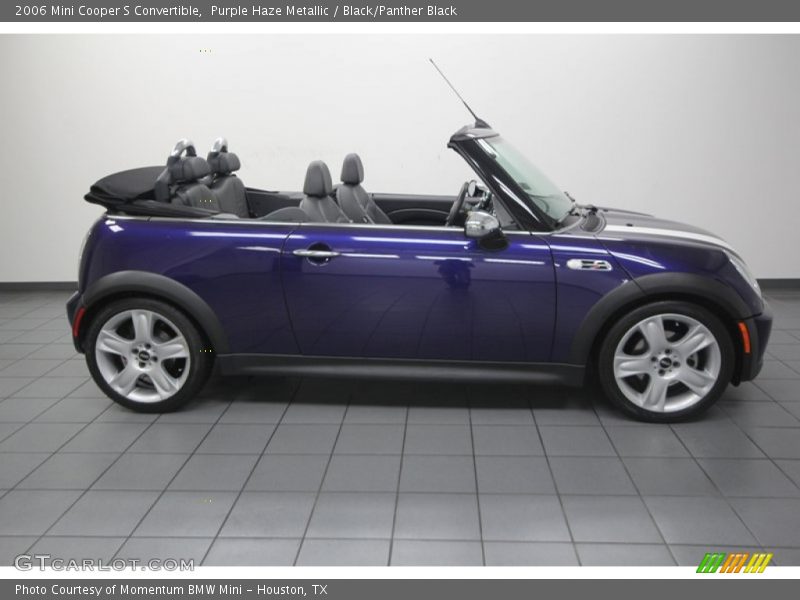 Purple Haze Metallic / Black/Panther Black 2006 Mini Cooper S Convertible