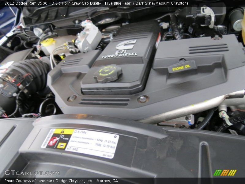 True Blue Pearl / Dark Slate/Medium Graystone 2012 Dodge Ram 3500 HD Big Horn Crew Cab Dually