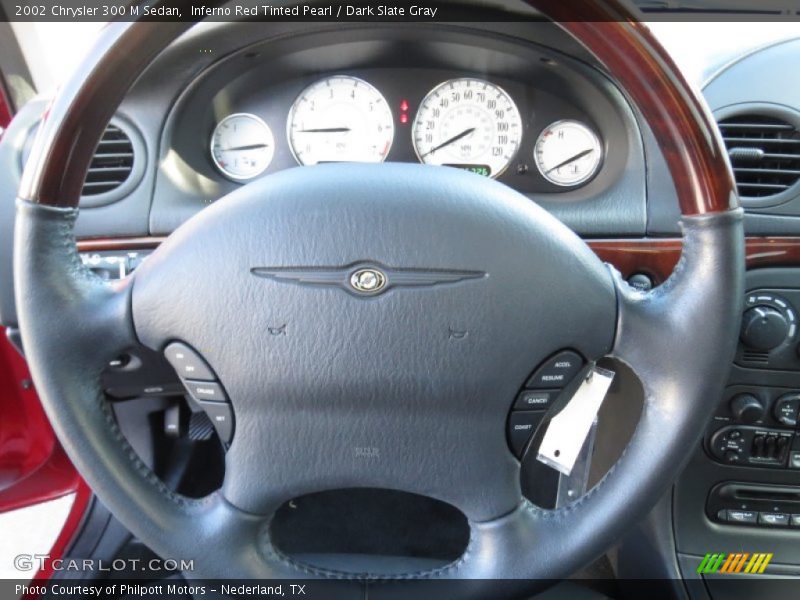 Inferno Red Tinted Pearl / Dark Slate Gray 2002 Chrysler 300 M Sedan