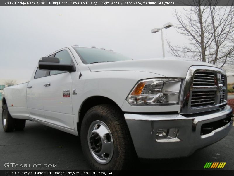 Bright White / Dark Slate/Medium Graystone 2012 Dodge Ram 3500 HD Big Horn Crew Cab Dually