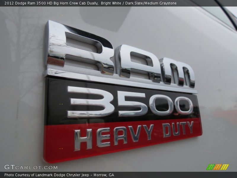 Bright White / Dark Slate/Medium Graystone 2012 Dodge Ram 3500 HD Big Horn Crew Cab Dually
