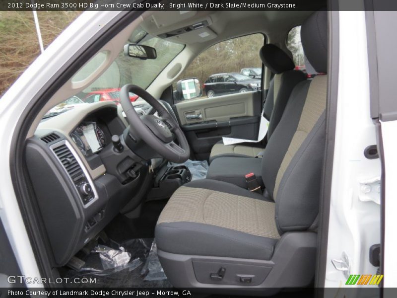 Bright White / Dark Slate/Medium Graystone 2012 Dodge Ram 3500 HD Big Horn Crew Cab Dually
