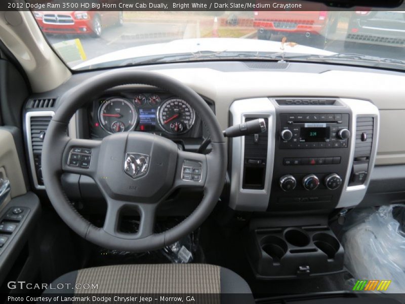 Bright White / Dark Slate/Medium Graystone 2012 Dodge Ram 3500 HD Big Horn Crew Cab Dually