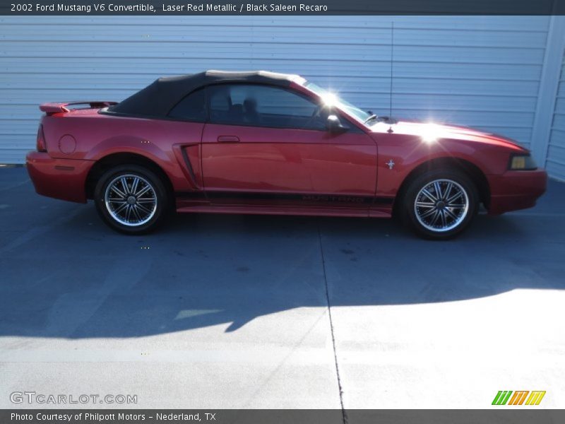 Laser Red Metallic / Black Saleen Recaro 2002 Ford Mustang V6 Convertible