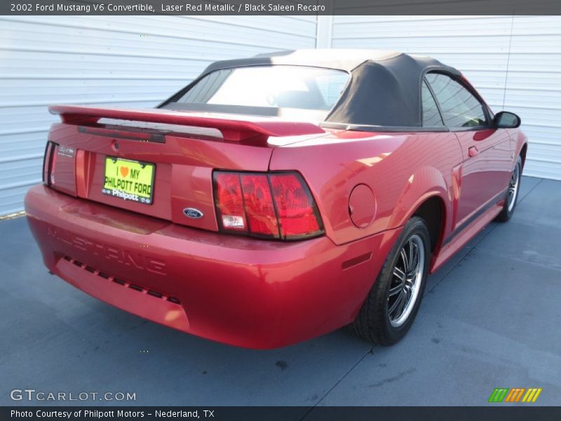 Laser Red Metallic / Black Saleen Recaro 2002 Ford Mustang V6 Convertible