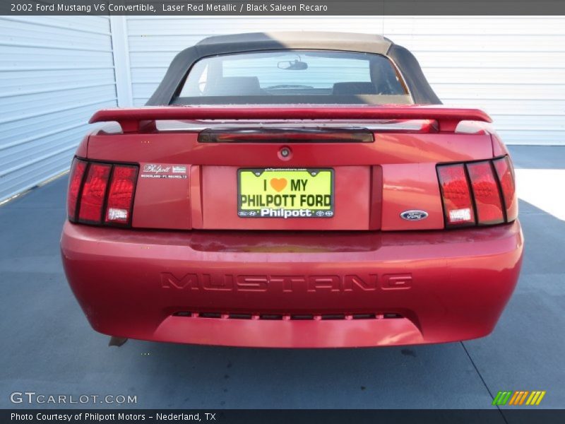 Laser Red Metallic / Black Saleen Recaro 2002 Ford Mustang V6 Convertible