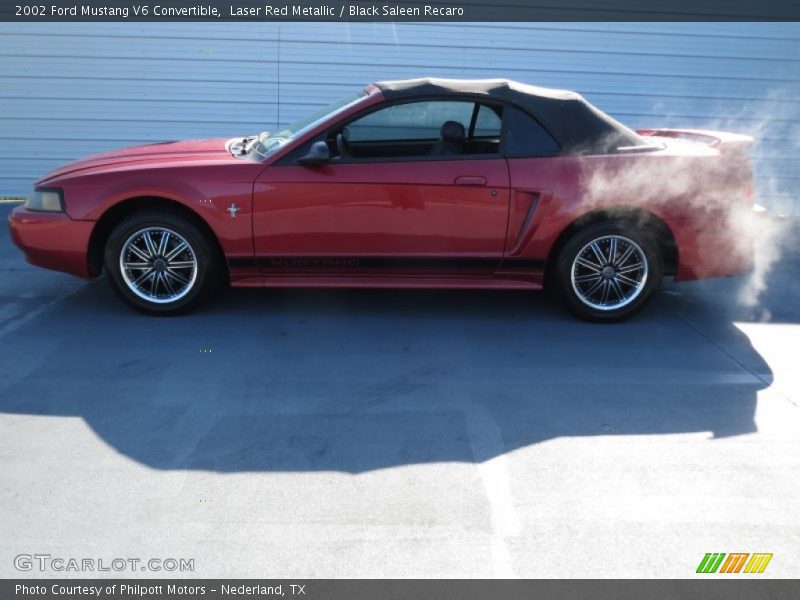 Laser Red Metallic / Black Saleen Recaro 2002 Ford Mustang V6 Convertible