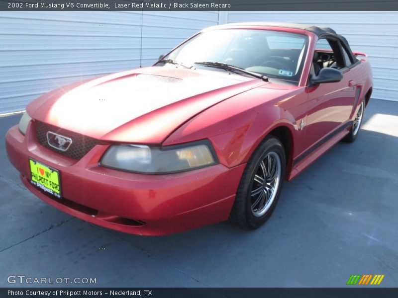 Laser Red Metallic / Black Saleen Recaro 2002 Ford Mustang V6 Convertible
