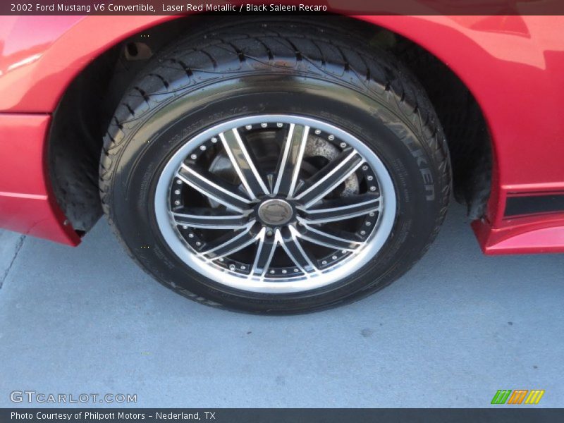 Laser Red Metallic / Black Saleen Recaro 2002 Ford Mustang V6 Convertible