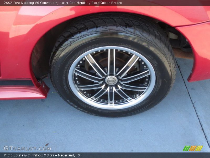 Laser Red Metallic / Black Saleen Recaro 2002 Ford Mustang V6 Convertible