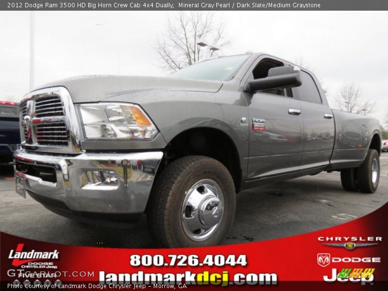 Mineral Gray Pearl / Dark Slate/Medium Graystone 2012 Dodge Ram 3500 HD Big Horn Crew Cab 4x4 Dually
