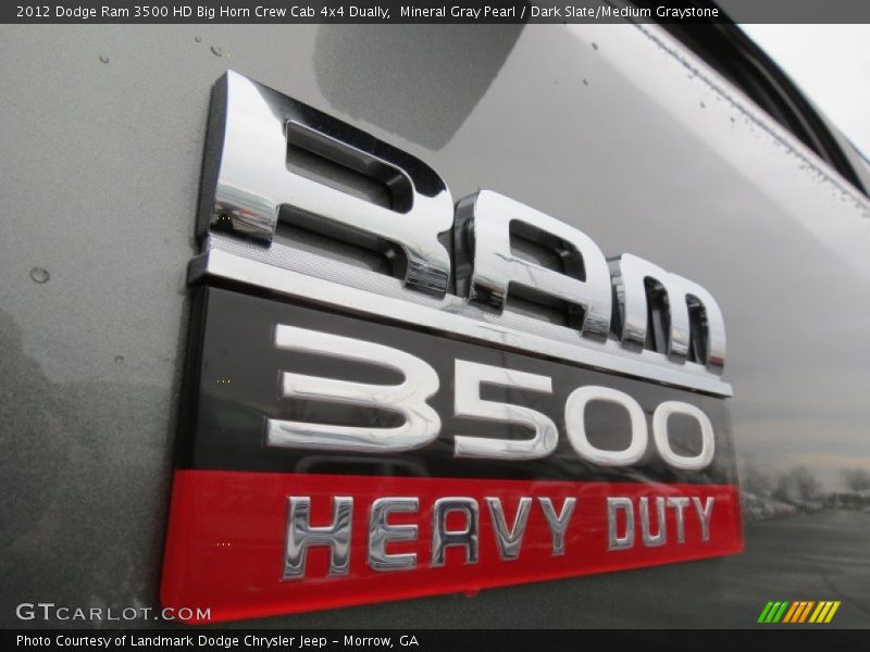 Mineral Gray Pearl / Dark Slate/Medium Graystone 2012 Dodge Ram 3500 HD Big Horn Crew Cab 4x4 Dually