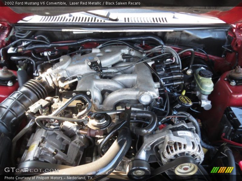 Laser Red Metallic / Black Saleen Recaro 2002 Ford Mustang V6 Convertible