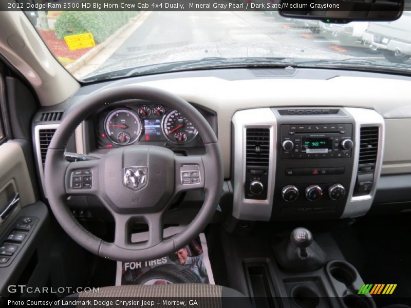 Mineral Gray Pearl / Dark Slate/Medium Graystone 2012 Dodge Ram 3500 HD Big Horn Crew Cab 4x4 Dually