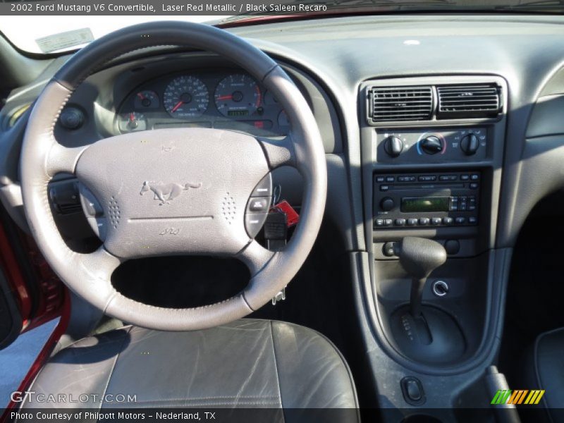 Laser Red Metallic / Black Saleen Recaro 2002 Ford Mustang V6 Convertible