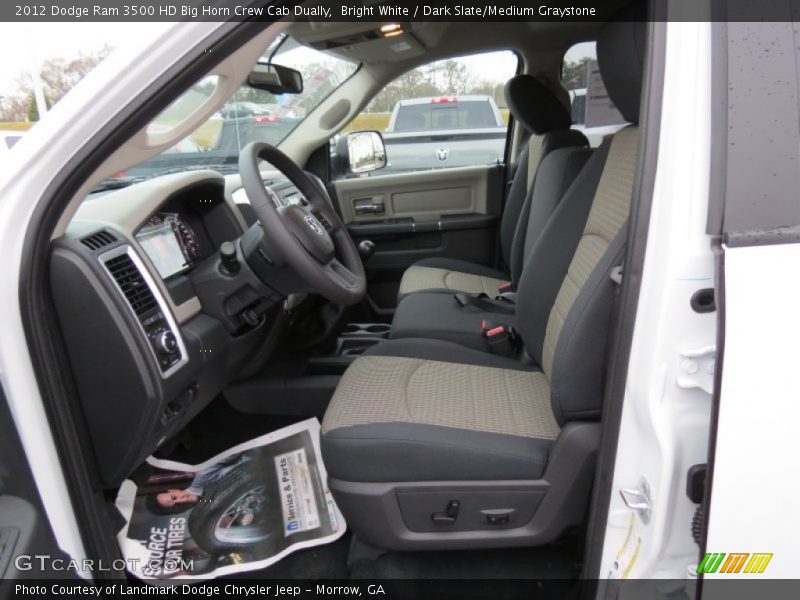 Bright White / Dark Slate/Medium Graystone 2012 Dodge Ram 3500 HD Big Horn Crew Cab Dually
