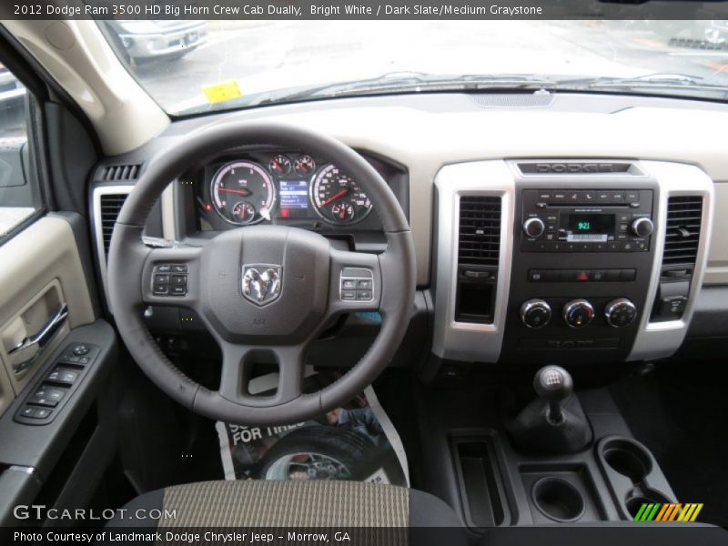 Bright White / Dark Slate/Medium Graystone 2012 Dodge Ram 3500 HD Big Horn Crew Cab Dually