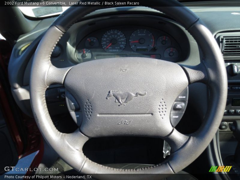 Laser Red Metallic / Black Saleen Recaro 2002 Ford Mustang V6 Convertible
